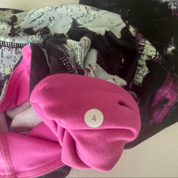 LULULEMON WUNDER UNDER CROP III LEGGINGS KARA BLOSSOM MULTI 4 - Picture 10 of 11